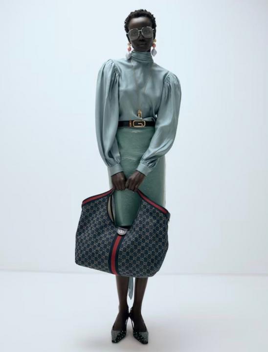 Guccci CB Giglio Large Denim Tote With Original DustCover & CarryBag