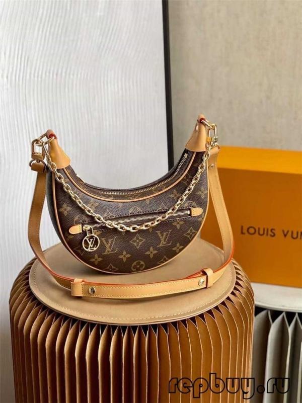 Lv Loop handbag featuring the iconic Monogram canvas and a distinct half moon bag with Box premium quality