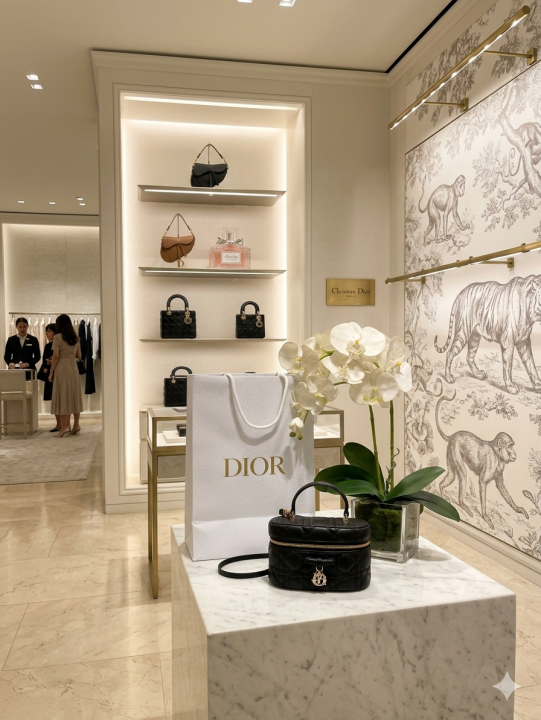 Diior_Mini Vanity case crafted from Black lambskin with distinctive Cannage stitching and featuring a signature . charm Bag with box premium quality