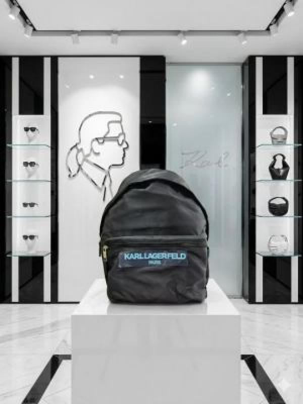 Karll_ Lagerfeld Paris backpack with Dust Cover premium quality ( Black)
