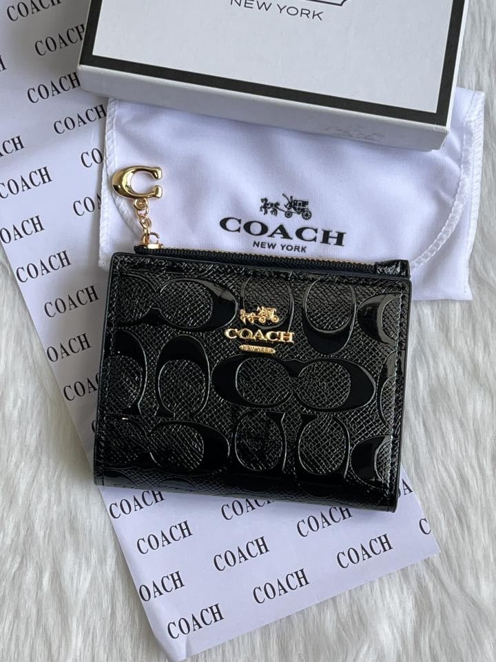 Coacch Snap Wallet Black Mini With Original Box dustCover