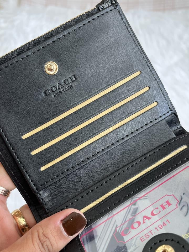 Coacch Snap Wallet Black Mini With Original Box dustCover