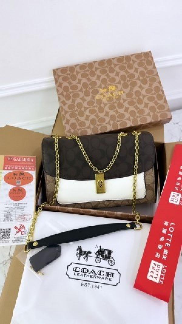 Cooach_clane crossbody signature canvas bag with double box