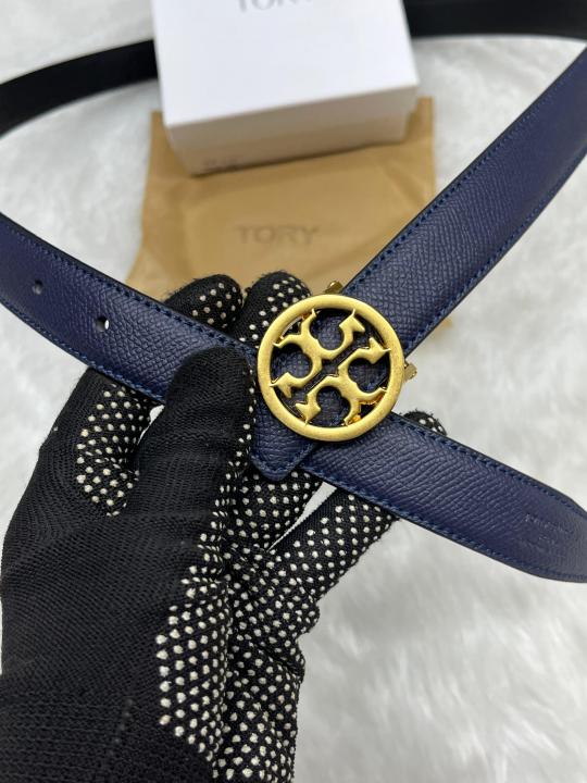 Tory Burcch Blue 63 Womans Belt With OriginalBox & DustCover