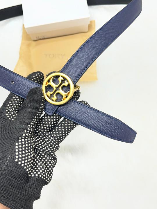 Tory Burcch Blue 63 Womans Belt With OriginalBox & DustCover