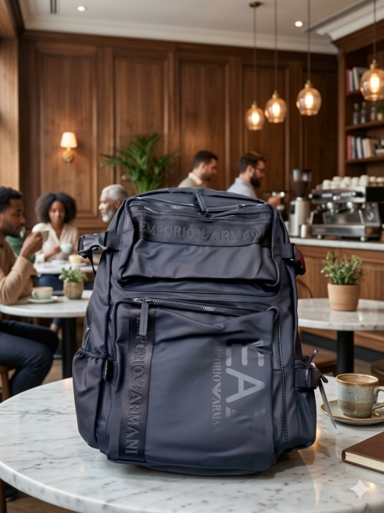 Armmani_backpack_premium_quality_with_dust_cover