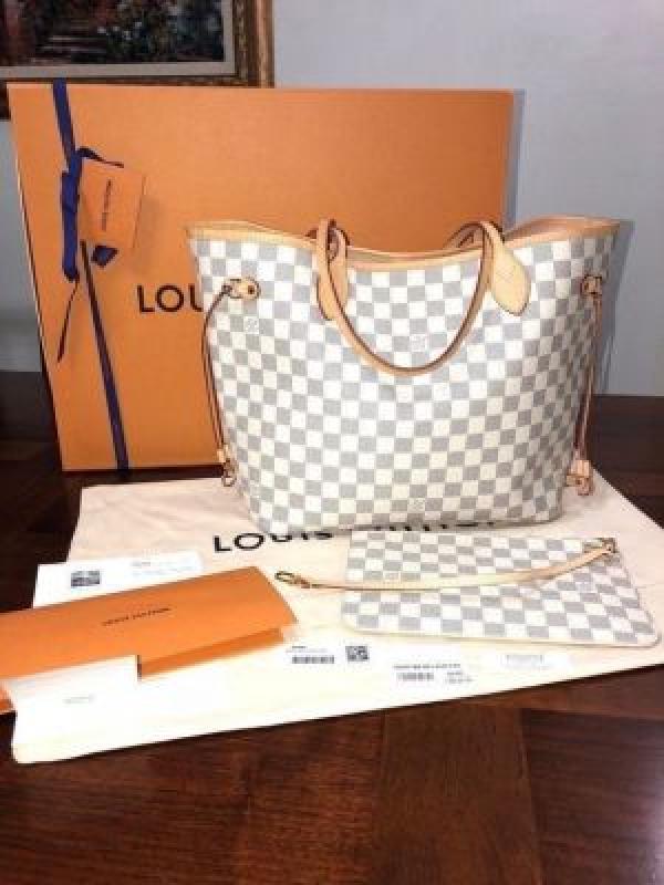 Lv vuttion neverfull chex pattern premium quality with og box