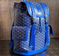 Goyard inspired Alpin Backpack In Ian Pattern Premium Quality (Blue)