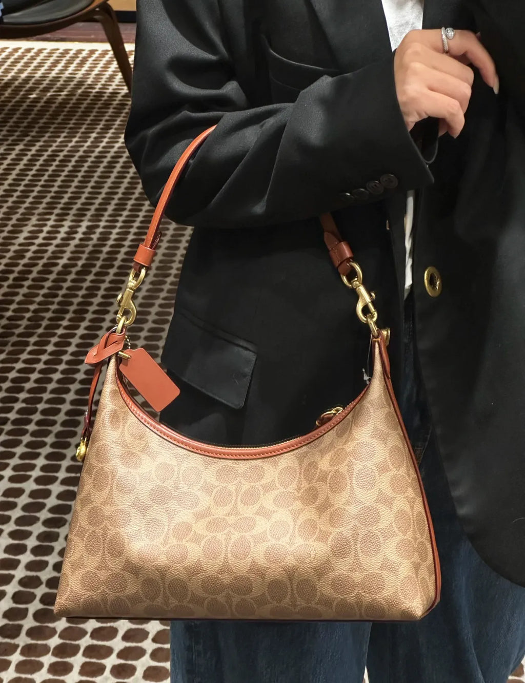 C-Inspired Juliet Hobo Bag With Box (Biege)