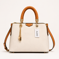 Aldo-Inspired Lothycan Satchel Bone White Handbag With Box (White)