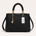 Aldo-Inspired Lothycan Satchel Black Handbag With Box (Black)
