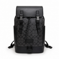 C-Inspired Rivington Signature Classic Canvas Monogram Backpack With Dust Bag (Black)