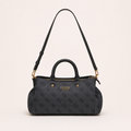 Guess-Inspired Monogram Mini Satchel Crossbody Bag (Grey)