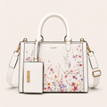 Aldo-inspired Priaira Floral Tote Bag With Box And Pouch (Orange Flower)