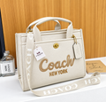 C-Inspired inspired Cargo Tote In Canvas With Dust Bag And Carry Bag (White)
