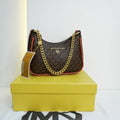 MK-Inspired Charm Shoulder Bag With Box And Dust Bag (Coffee)