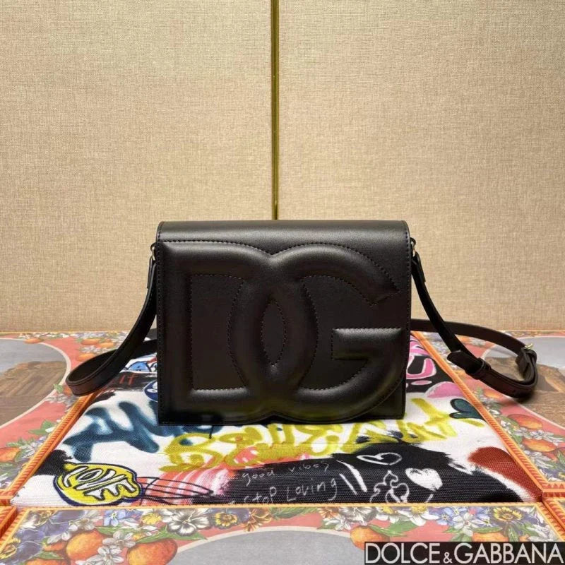 D&G Lacquered Bag Mini DG Logo (Black)