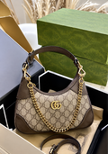 G-Inspired GG Monogram Chain Shoulder Bag With Double Box And Dust Bag Including Carry Bag