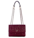 Prada-Inspired Quilted Spectrum Shoulder Bag With Box And Dust Bag (Maroon)