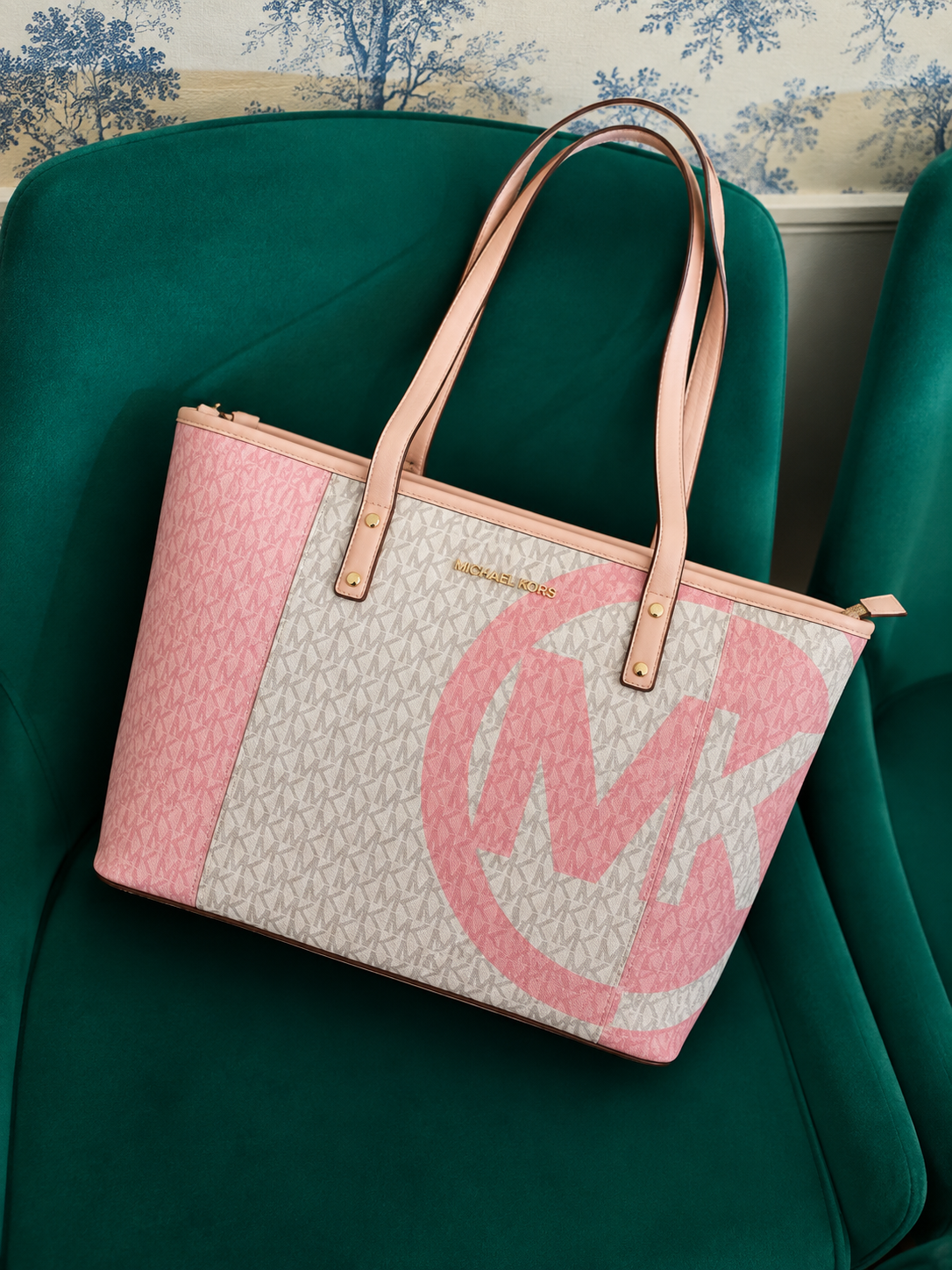 MK-Inspired Carter Tote Bag With Dust Bag Including Card (Pink)