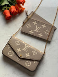 LV-Inspired Felicie With 2 Utility Pouches With Box