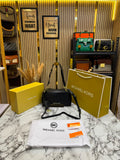 MK-Inspired Charm Shoulder Bag With Box And Dust Bag (Black)