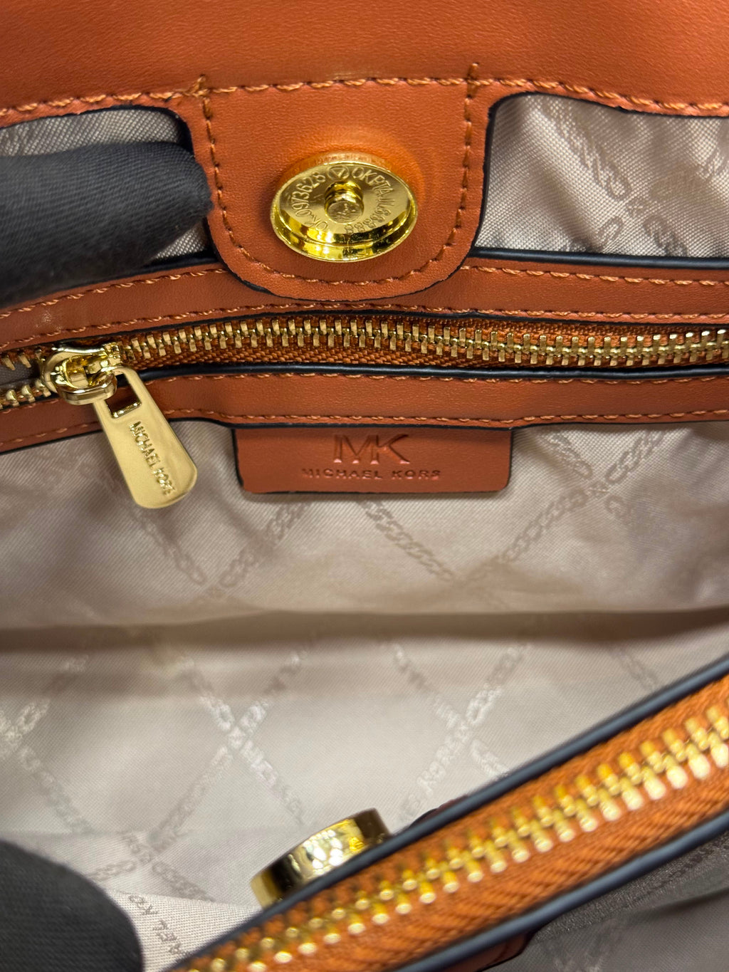 MK-Inspired Emma Signature MK Satchel Tote With Shoulder Strap With Box And Dust Bag (Black)