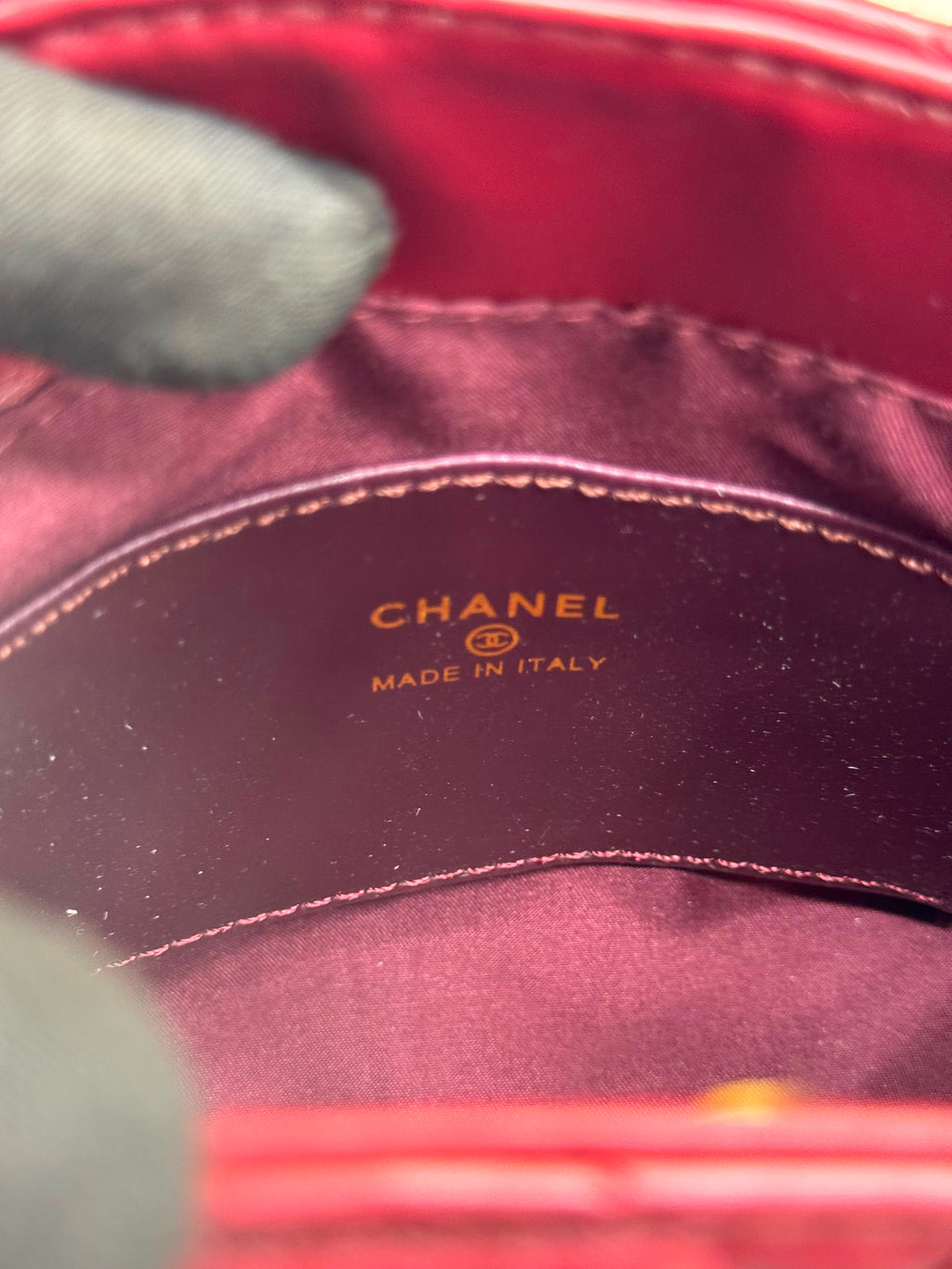 Chanel-Inspired Cavior Quilted Crossbody Bag Gold Chain With Box And Dust Bag (Maroon)