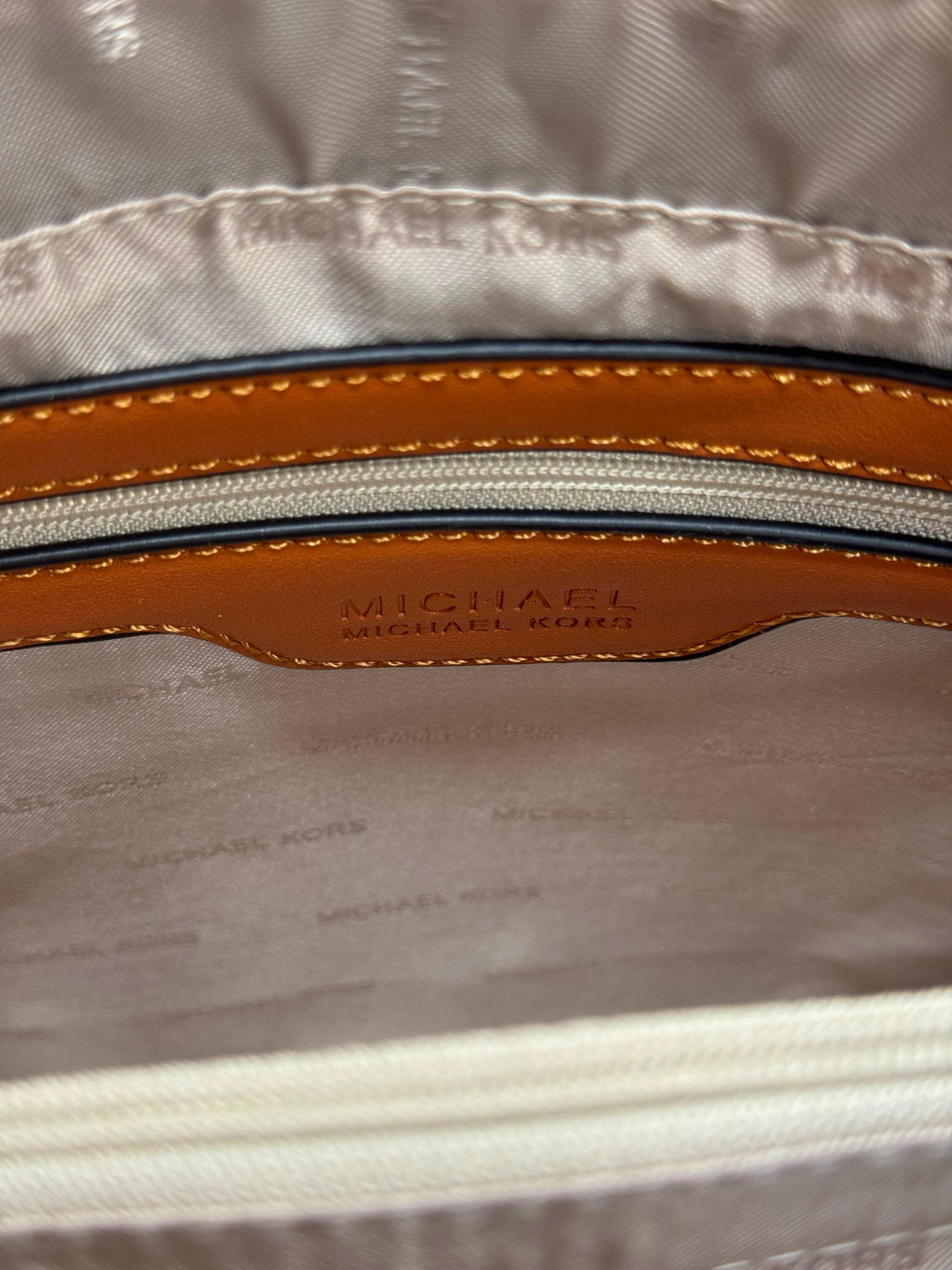 MK-Inspired Prorsum Handbag With Dust Bag And Magnetic Box Premium Quality (Beige brown)