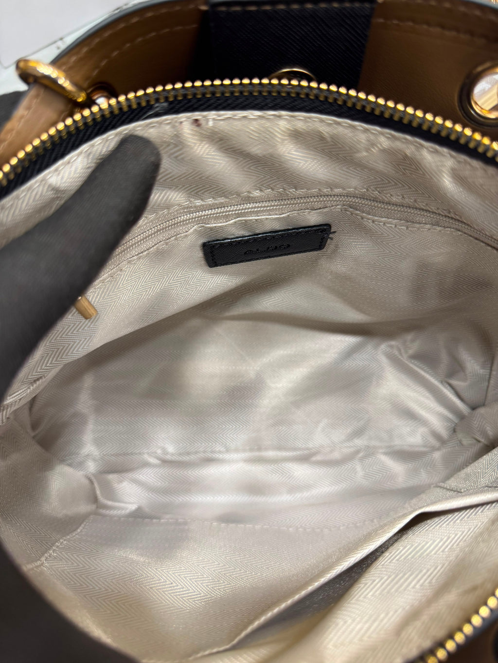 Aldo-Inspired Lothycan Satchel Black Handbag With Box (Black)