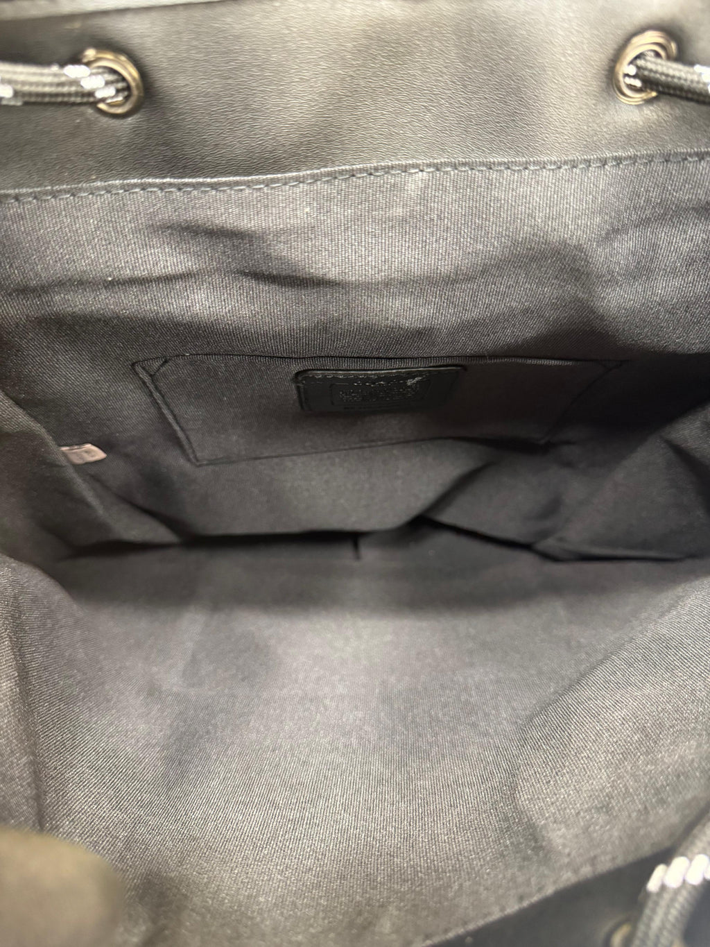C-Inspired Rivington Signature Classic Canvas Monogram Backpack With Dust Bag (Black)