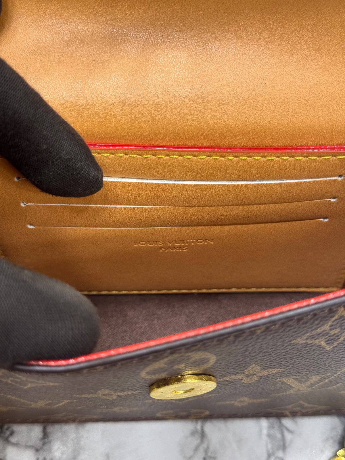 LV-inspired bloom shoulder bag with double box and dust bag includes carry bag (khaki)