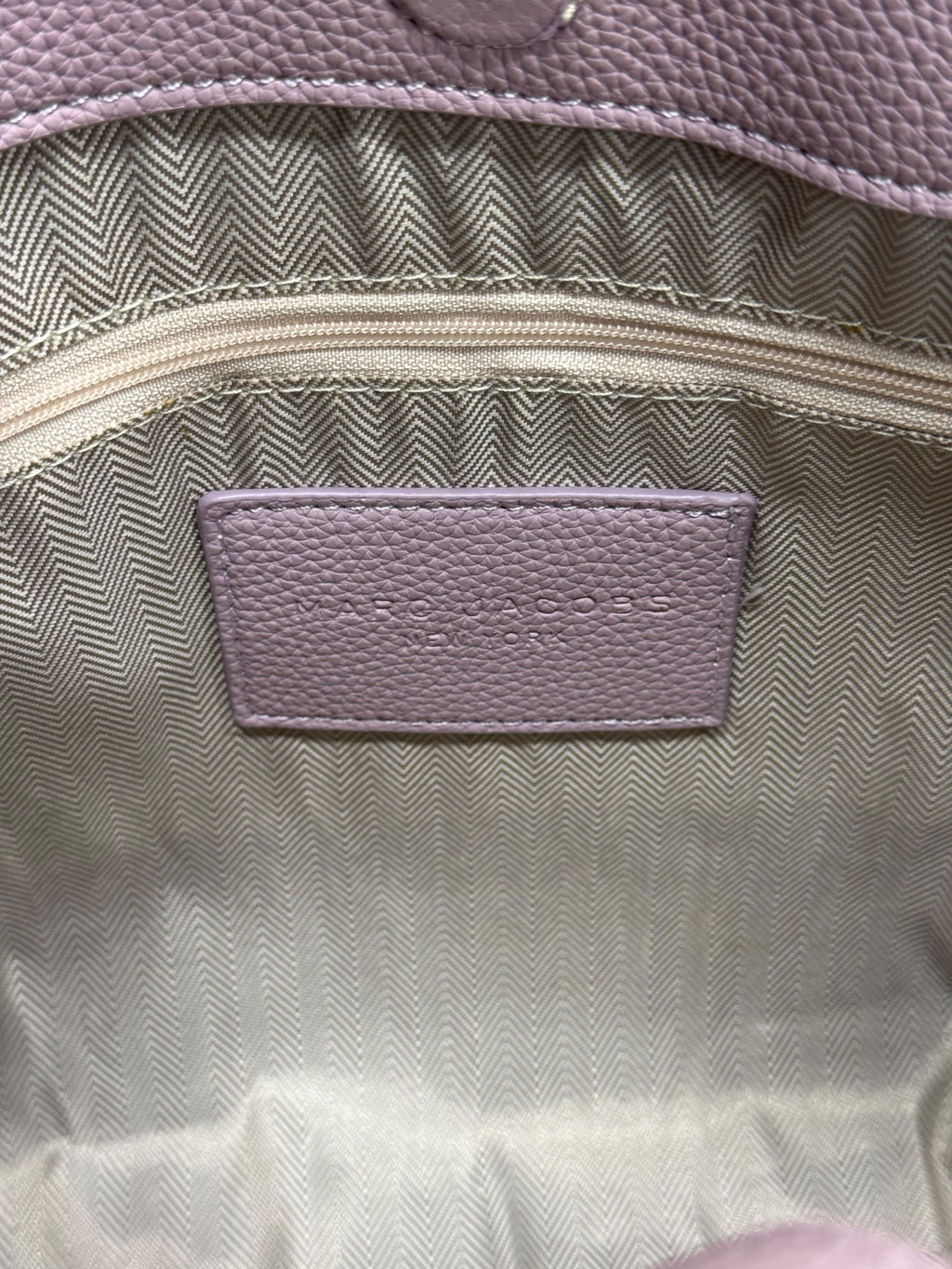 Marc Jacobs-Inspired Wisteria Small Leather Tote Bag With Dust Bag (Purple)