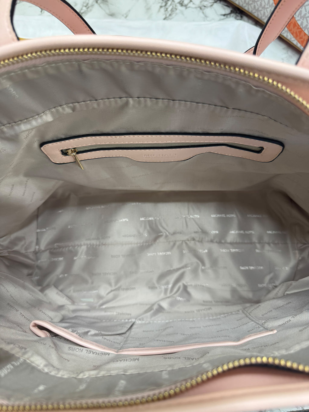 MK-Inspired Carter Tote Bag With Dust Bag Including Card (Pink)