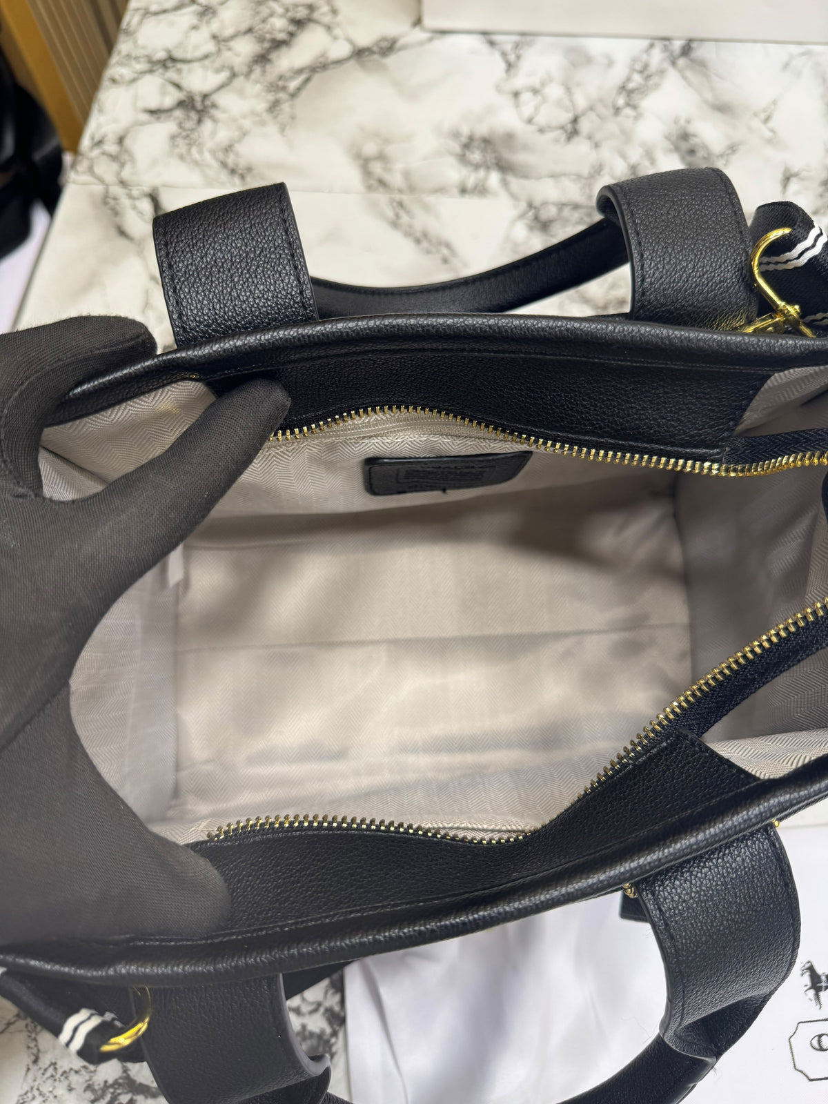 C-Inspired Cargo Tote In Canvas With Dust Bag And Carry Bag (Coffee)