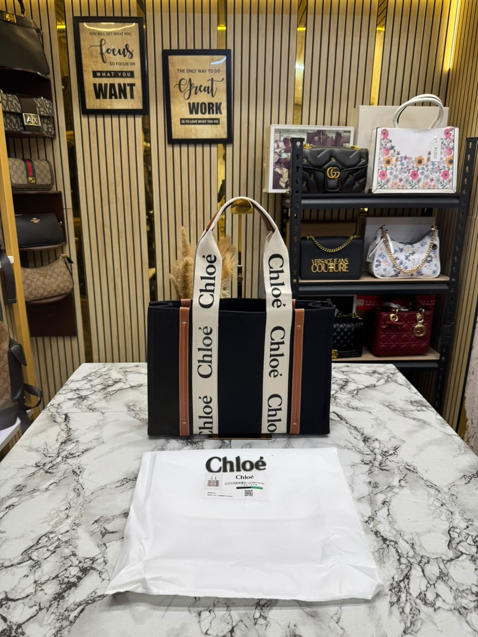 Chloe-Inspired Premium Quality Handbag With Dust Bag (Black)
