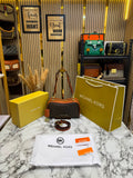 MK-Inspired Jet Set Medium Camera Crossbody Bag With Box And Dust Bag Including Carry Bag (Brown)