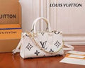 LV-Inspired On The Go East West Bi-Color Monogram Handbag With Double Box Packaging (White)