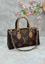 LV-Inspired On The Go East West Bi-Color Monogram Handbag With Double Box Packaging (Brown)