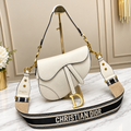 D-Inspired Saddle Premium Quality Shoulder Bag With Box And Dust Bag (White)