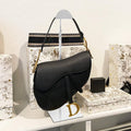 D-Inspired Saddle Premium Quality Shoulder Bag With Box And Dust Bag (Black)